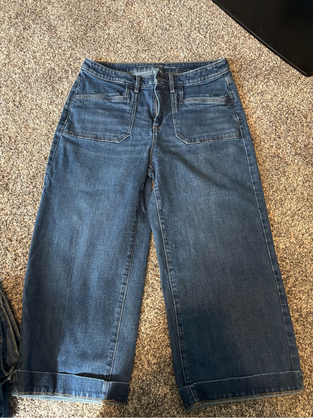 Chico's Wide-Leg Jeans in Dark Blue Wash
